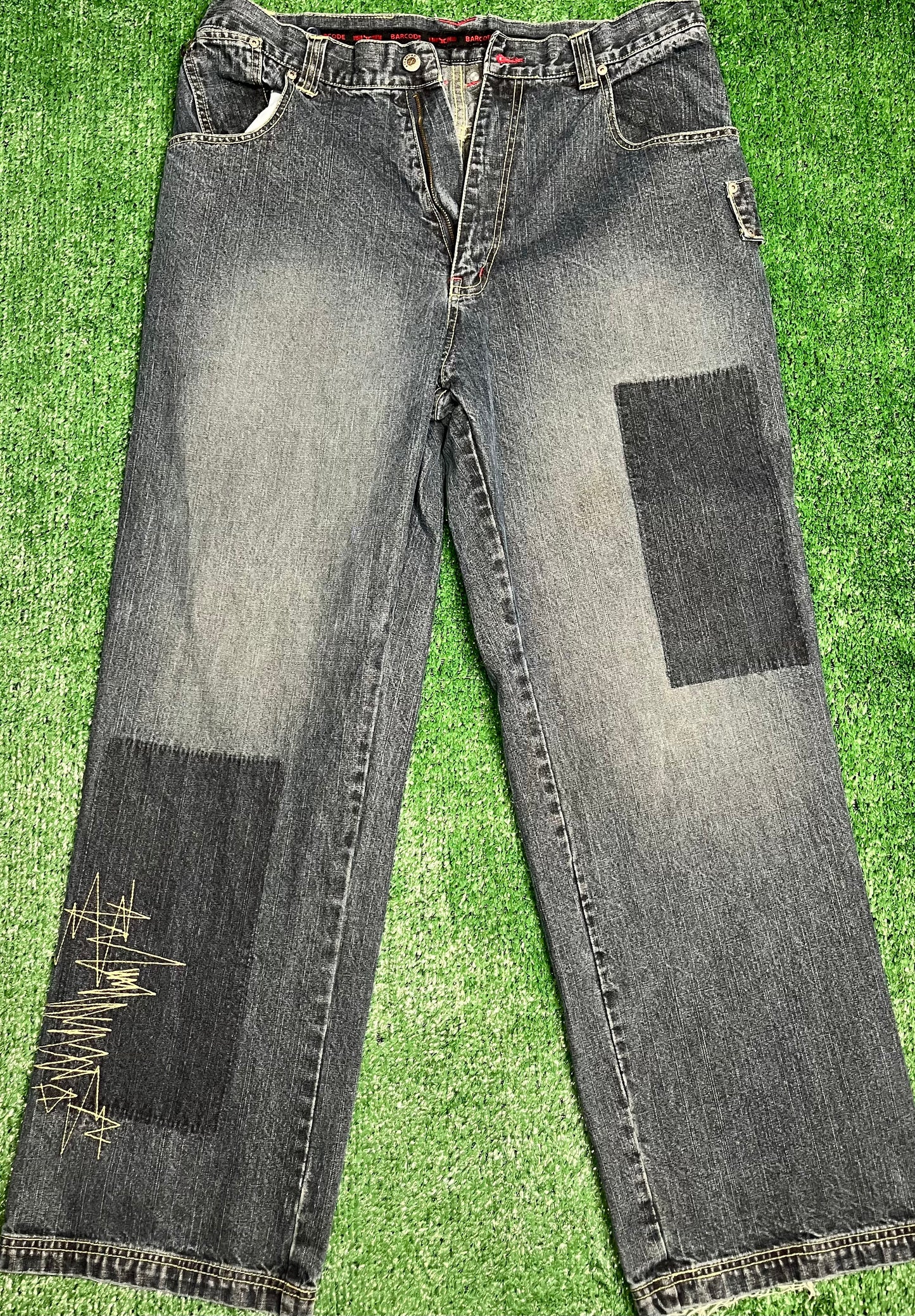 Barcode Denim Pants