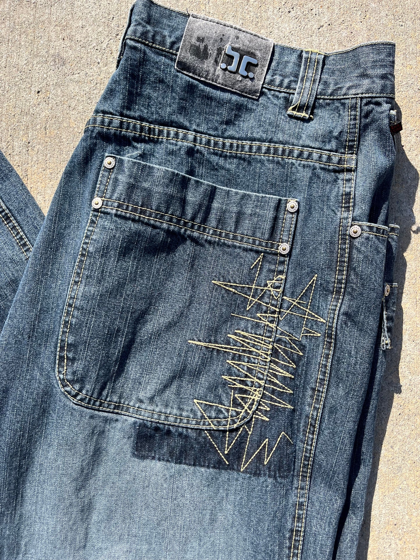 Barcode Denim Pants