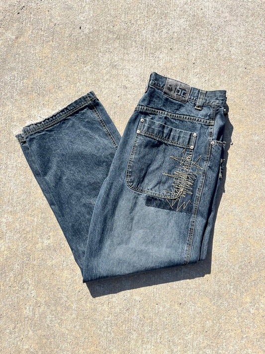 Barcode Denim Pants